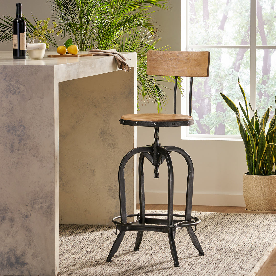 Delilah Wooden Bar Stool