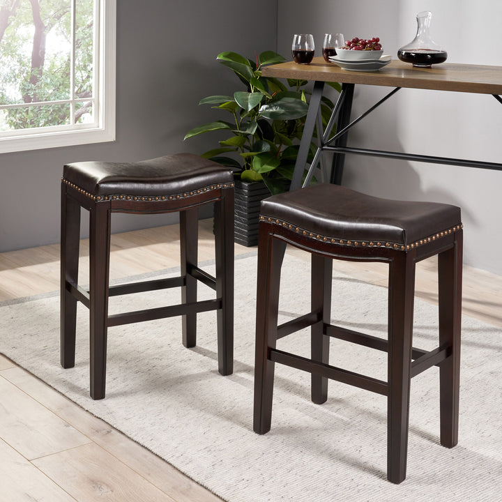 Jefferson Leather Bar Stool