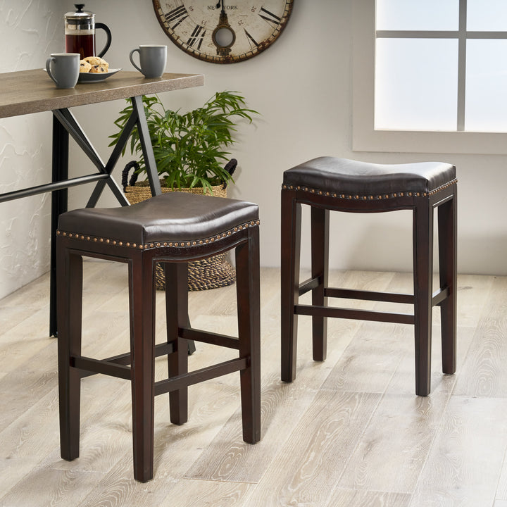 Jefferson Leather Bar Stool