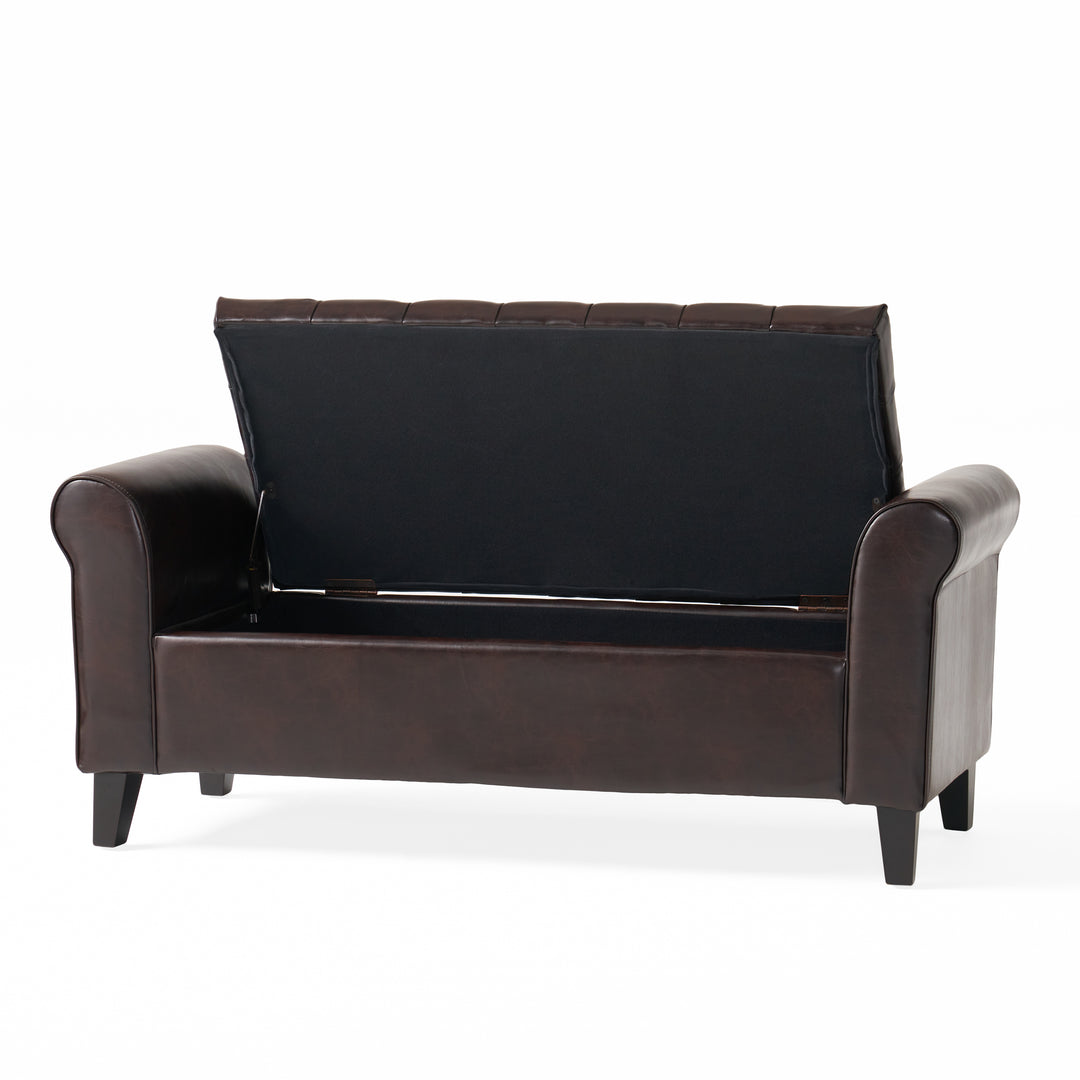 Hanleys Leather Storage Bench