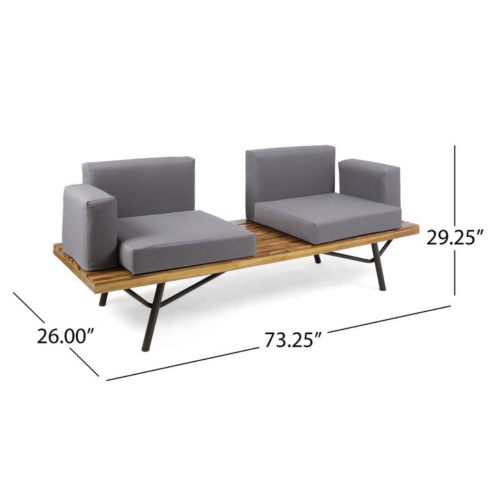 Canoga Outdoor 2 Seater with Coffee Table