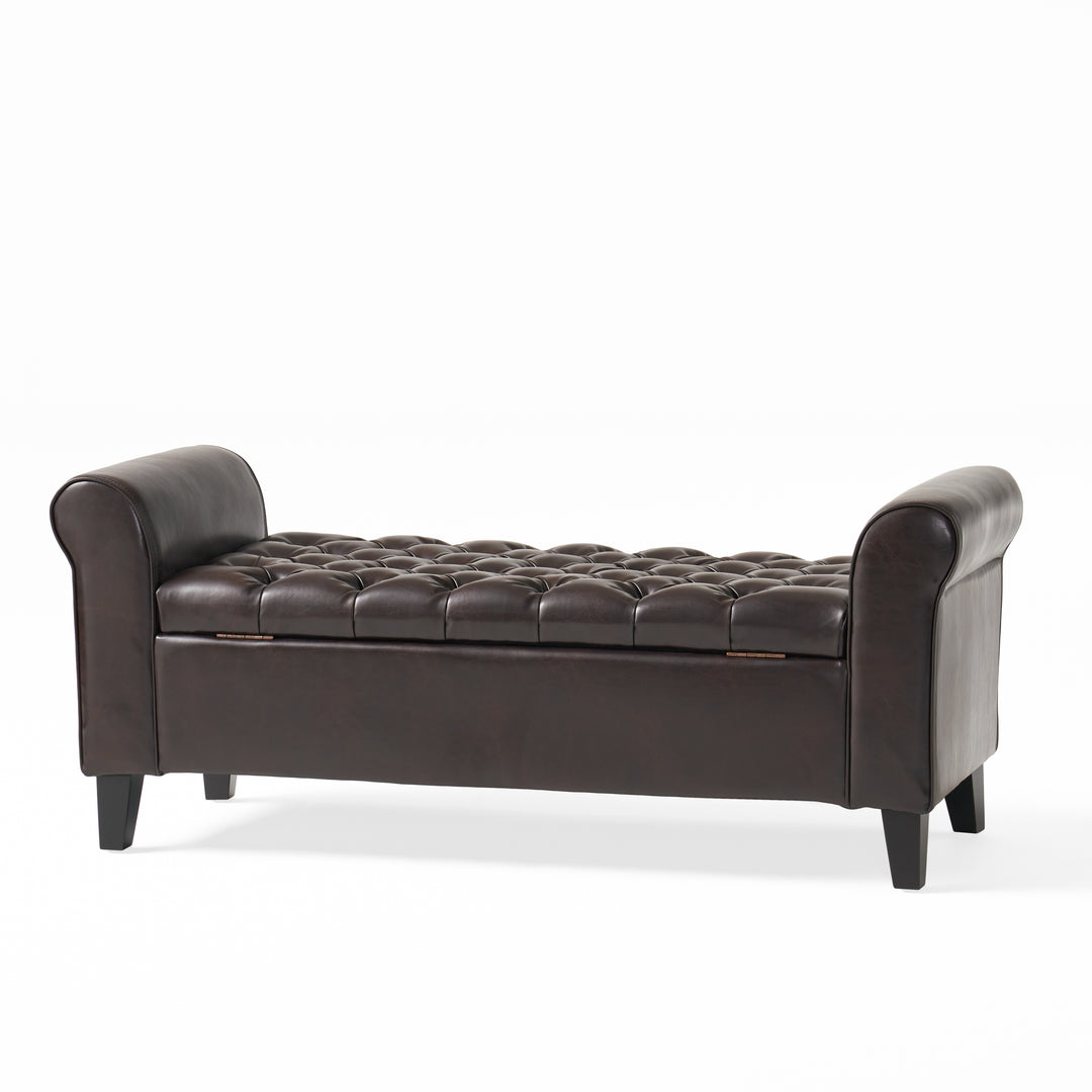 Hanleys Leather Storage Bench