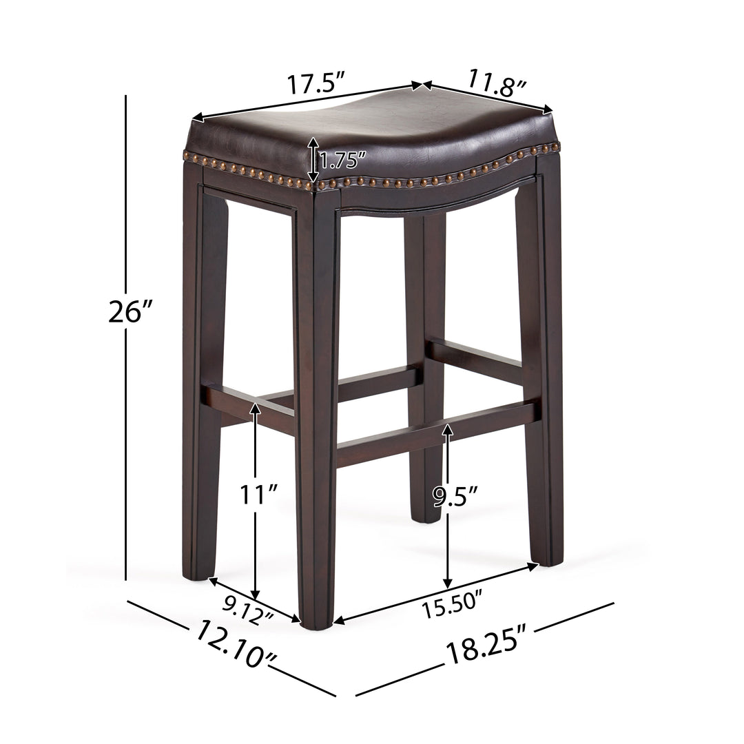 Jefferson Leather Bar Stool