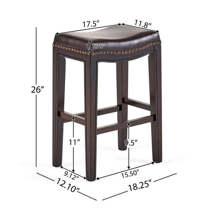 Jefferson Leather Bar Stool