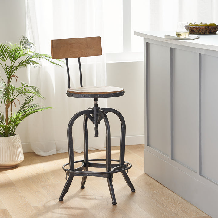 Delilah Wooden Bar Stool