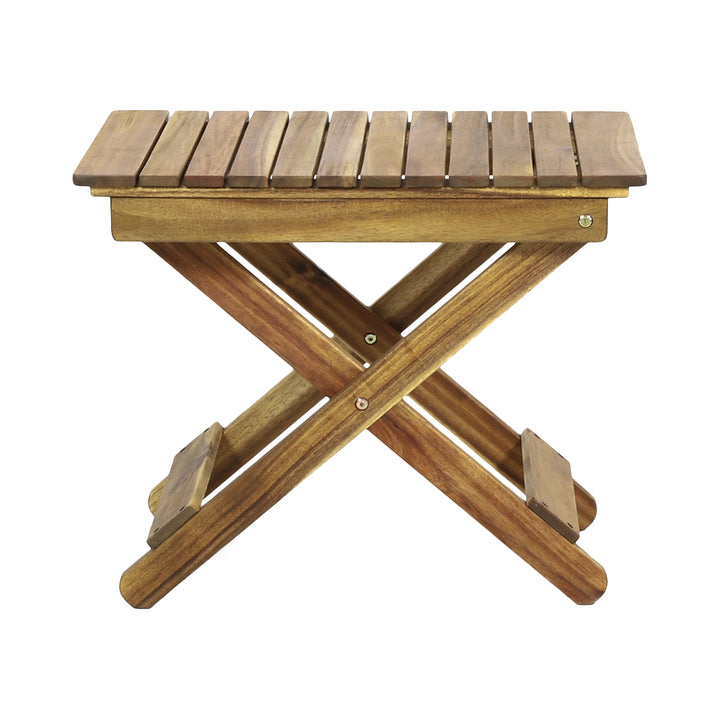 Momoko Outdoor Folding Wooden Side Table