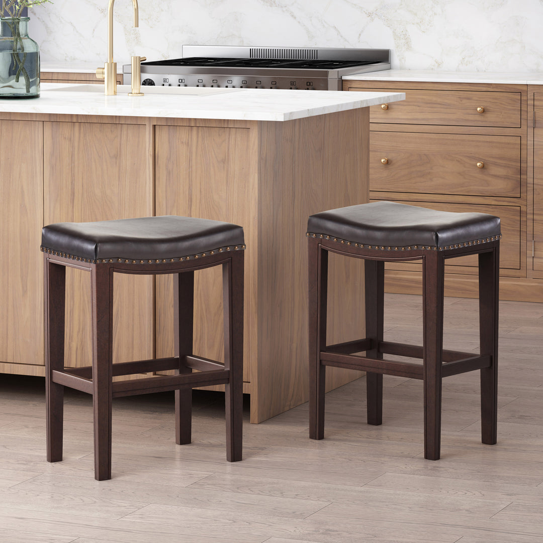 Jefferson Leather Bar Stool