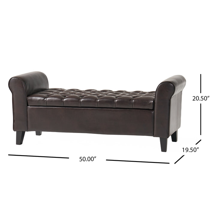 Hanleys Leather Storage Bench