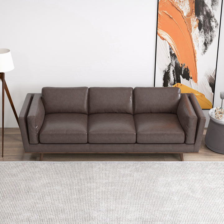 Milanno Mocha Leather Sofa