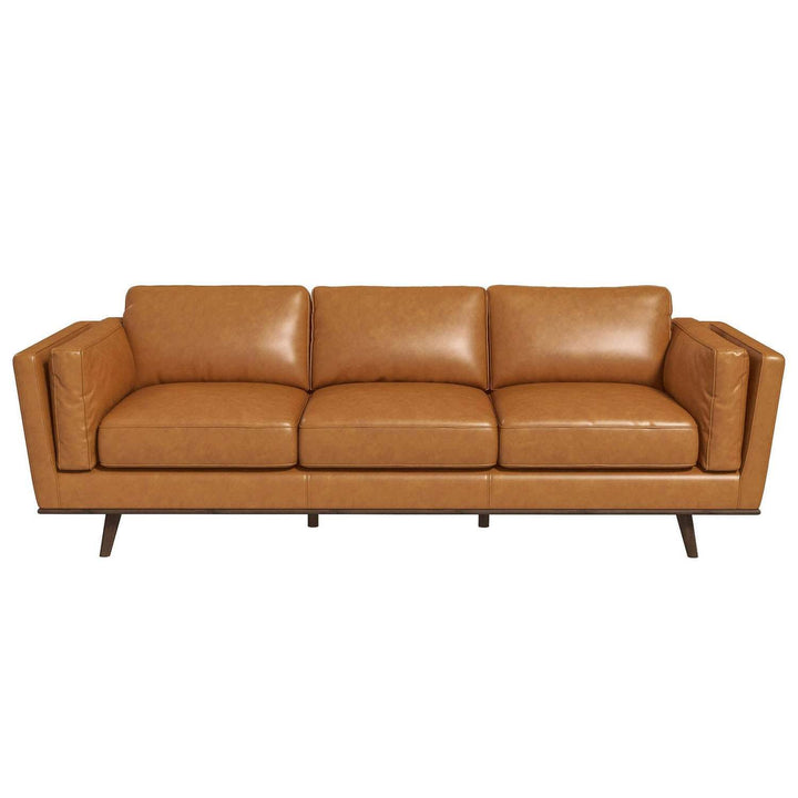 Milanno Tan Leather Sofa