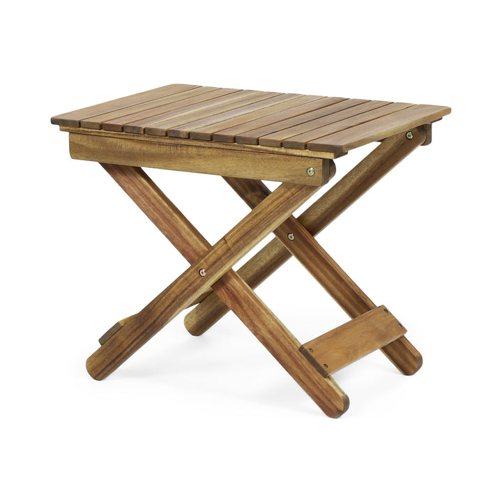 Momoko Outdoor Folding Wooden Side Table