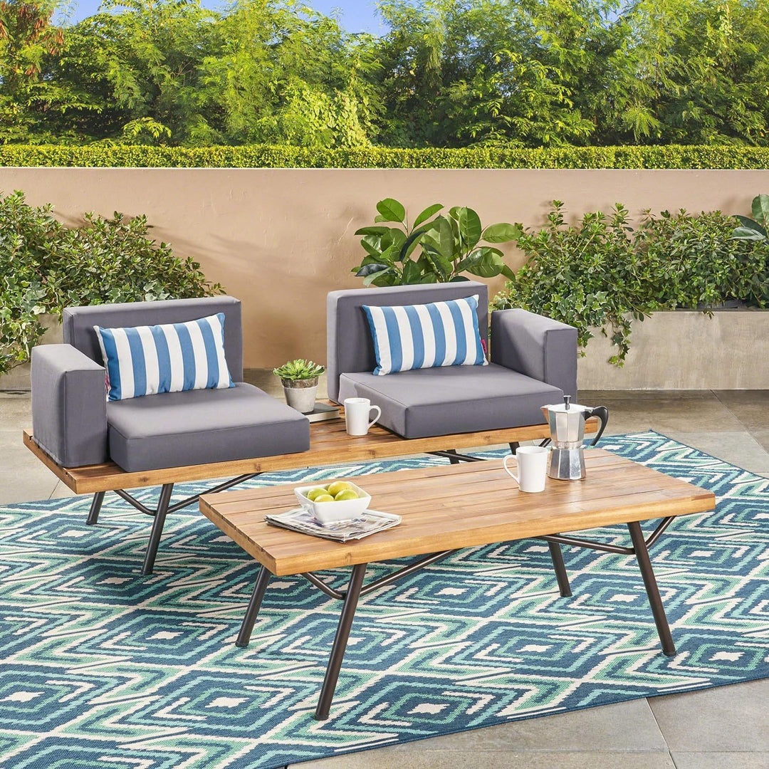 Canoga Outdoor 2 Seater with Coffee Table