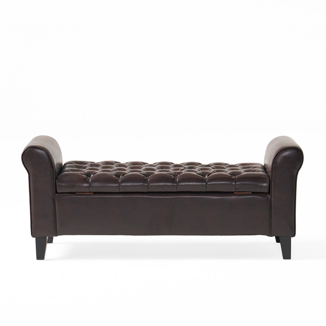 Hanleys Leather Storage Bench