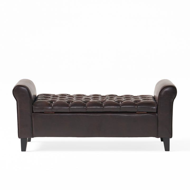 Hanleys Leather Storage Bench